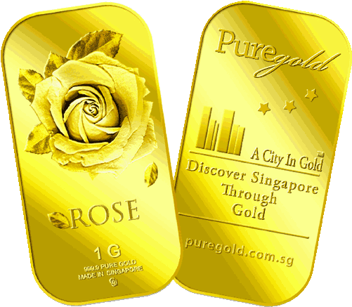 Gold Numismatic Puregold Rose Gold Bar - Gold Bar (500x500), Png Download