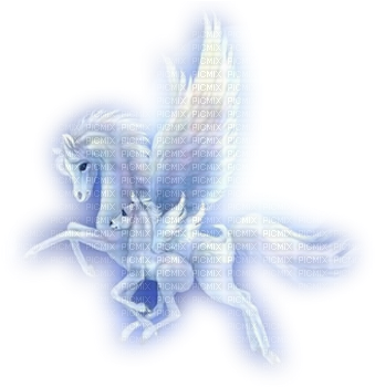 Unicorn Pegasus Mother Baby - Baby Pegasus And Unicorns (400x350), Png Download