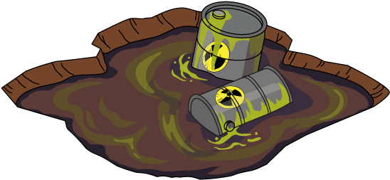 Fg Decoration Toxicwaste - Toxic Waste Cartoon Png (600x313), Png Download