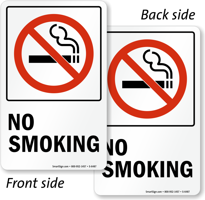 Twincal™ 2 Sided Window Decals - No Smoking Restricted Area (800x783), Png Download