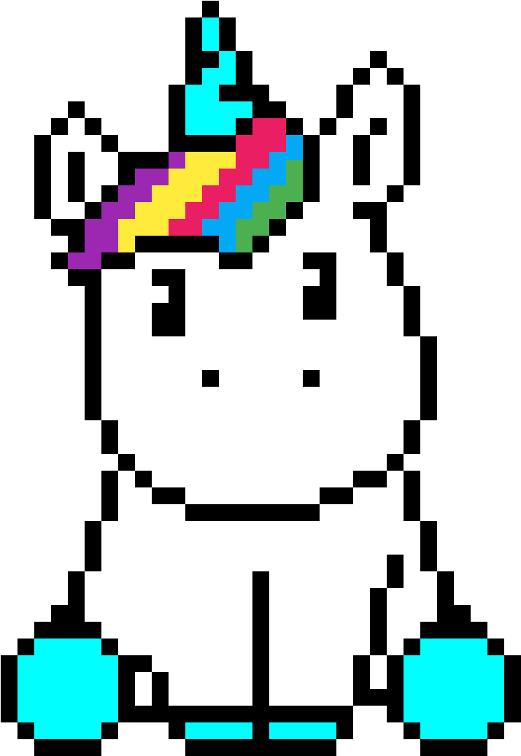 Download Baby Unicorn Pixel Art Unicorn Full Size Png Image Pngkit