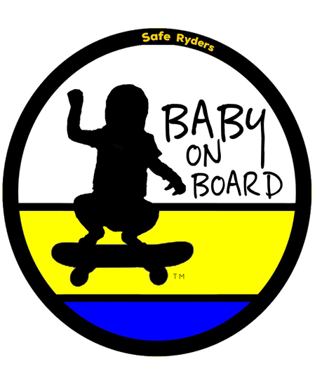 The Safe Ryders Baby On Board Car Decals Will Withstand - Baby On Board (498x538), Png Download