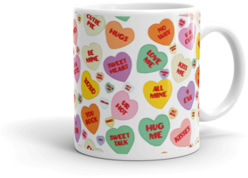 Candy Conversation Hearts Mug - Mug (400x400), Png Download