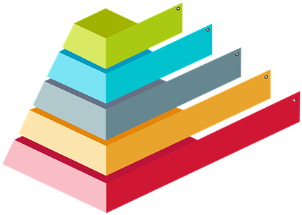 Colorful Pyramid 3d Infographic Chart Info - Analiticas (440x340), Png Download