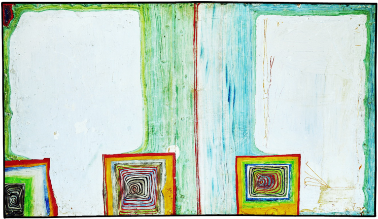 Oil, Coloured Pencil And Chalk Relief On Two Joined - Picture Frame (800x481), Png Download