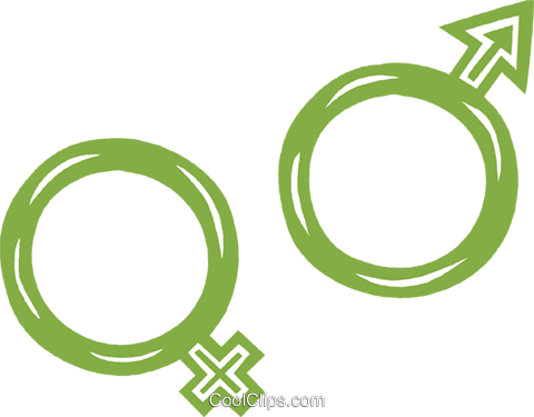 Male/female Symbols Royalty Free Vector Clip Art Illustration - Мужчина Женщина Пнг (480x375), Png Download