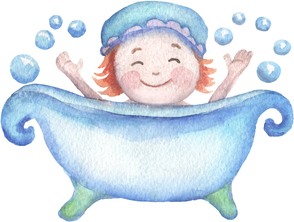 Cute Bathtub Transparent Decorative - Первый Год Вместе: Важнейшая Книга Начинающей Мамы (1024x784), Png Download