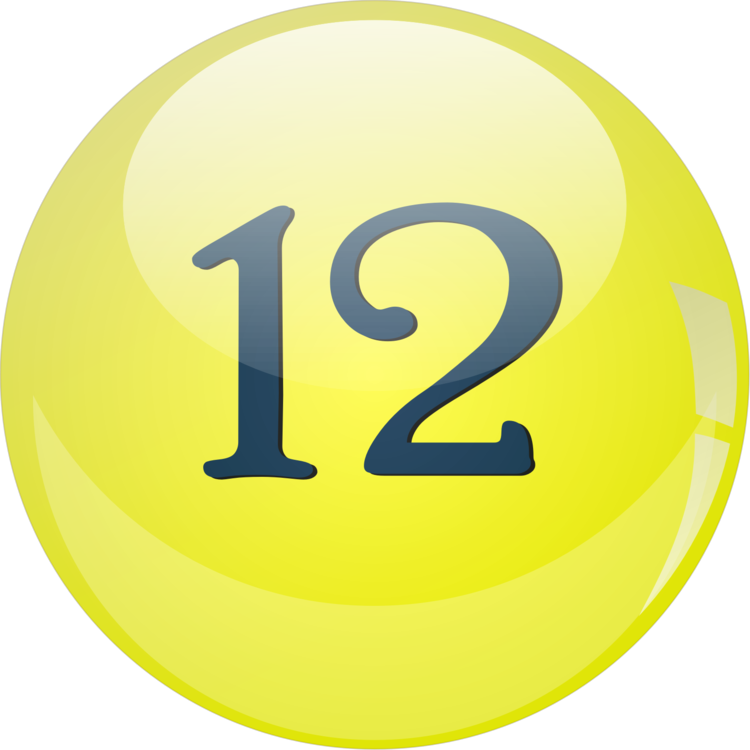 Lottery Gambling Ball Game Slot Machine - Number 12 Lotto Ball (750x750), Png Download