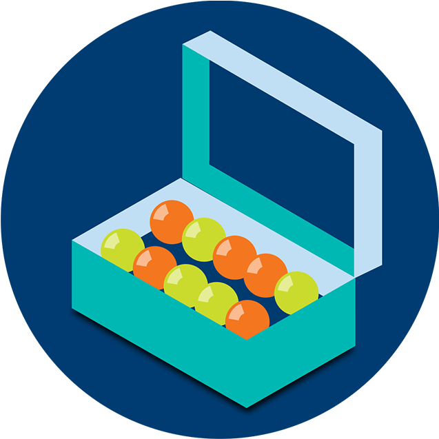 A Box Containing Lottery Balls - Lottery (637x637), Png Download