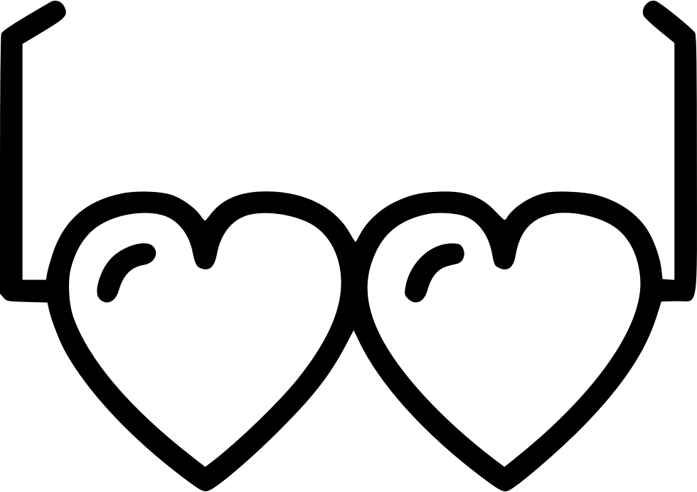 Heart Glasses - - Heart (980x692), Png Download