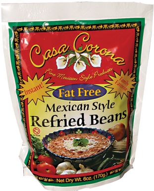 Fat Free Refried Beans Frijoles Sin Grasa - Casa Corona Refried Beans, Instant, Mexican Style - (400x400), Png Download