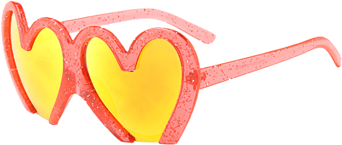 Uv Protection Design Heart Shape Sunglasses - Kingding.co.uk Uv Protection Design Heart Shape Beach (700x931), Png Download