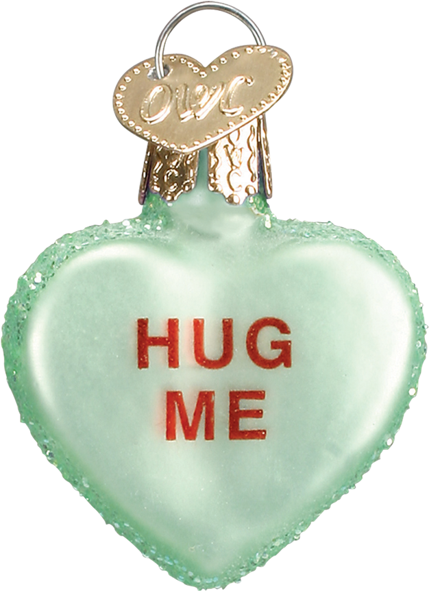 Old World Conversation Hearts Glass Ornament - Old World Conversation Heart Set Of 6 Assorted Ornament (1000x1000), Png Download