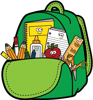 School Backpack Clip Art - School Back Pack Clip Art (800x400), Png Download