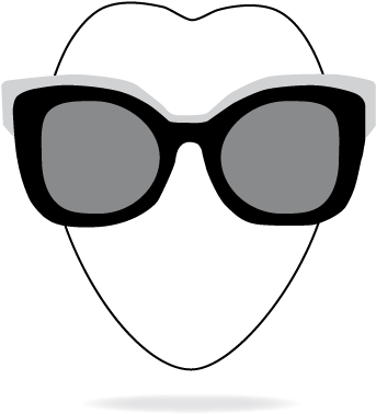 Heart Face - Sunglasses (384x400), Png Download