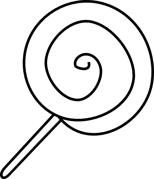 Lollipop Clipart Outline - Clip Art (516x598), Png Download