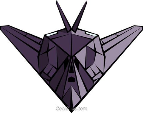 Stealth Bomber Royalty Free Vector Clip Art Illustration - Stealth Bomber (480x381), Png Download