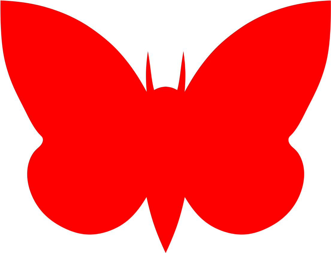 United States Moth Class Association - Butterfly Red Clipart (1280x979), Png Download