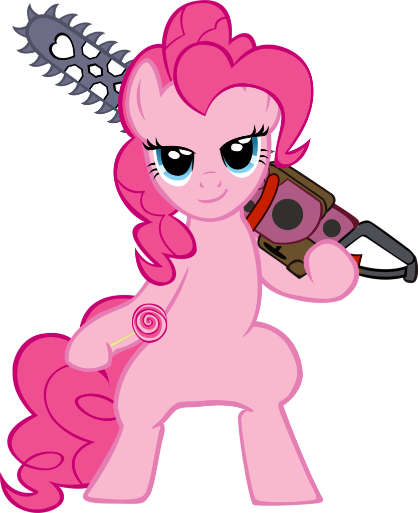 Astringe, Chainsaw, Crossover, Lollipop Chainsaw, Pinkie - Pinkie Pie Chainsaw (834x1024), Png Download