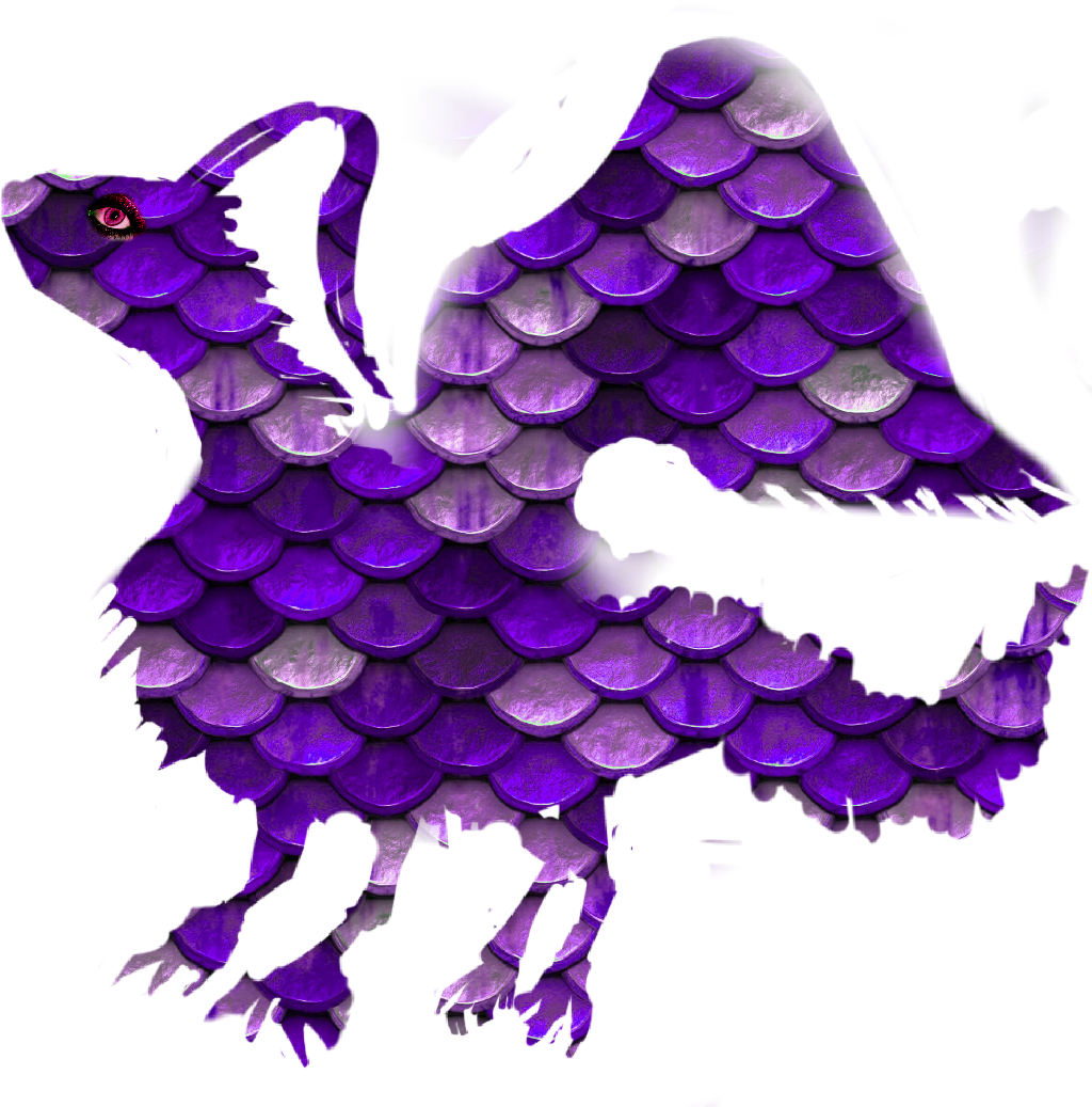 Cool Dragon Purple Everyone, Even You, Like Me, Righto - Purple Mermaid Scales (flat Print Design) Jack's Outlet (1024x1037), Png Download