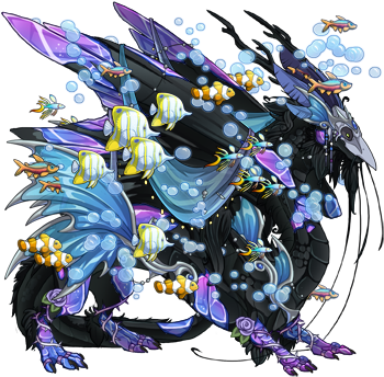 He's Such A Cool Dragon - Water Dragon Flight Rising (350x350), Png Download