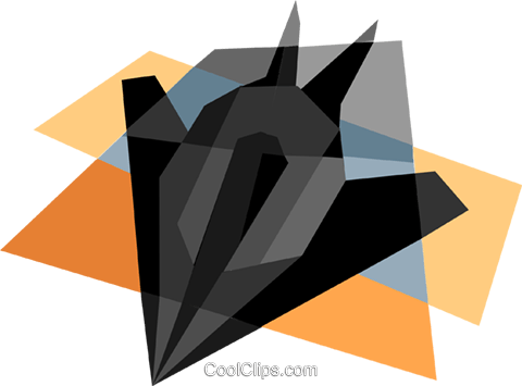 Stealth Bomber Royalty Free Vector Clip Art Illustration - Graphic Design (480x355), Png Download