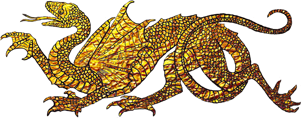 Cool Gold Dragons - Japanese Gold Dragon Png (1004x528), Png Download