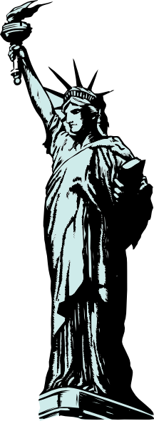 Statue Of Liberty Clipart Transparent Background (216x591), Png Download