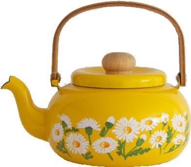 Vintage Retro Tea Pot 70s Png Image - Polyvore Pngs (500x395), Png Download