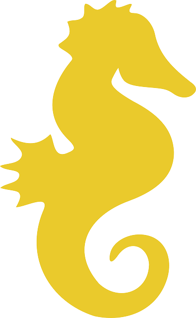 Seahorse Silhouette (395x640), Png Download