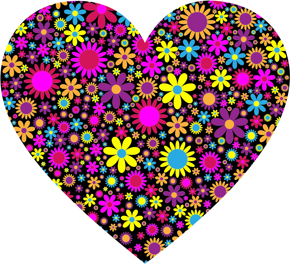 Floral Heart - Stock Photography (1000x907), Png Download