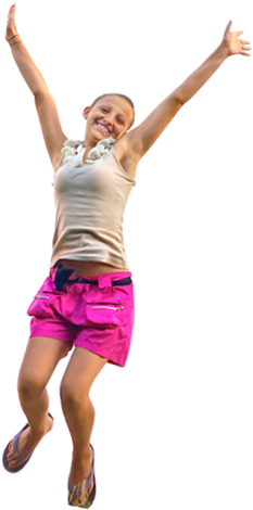 Makespace Arts Girl Jumping - Art (262x488), Png Download