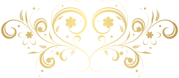 0, - Floral Heart Png (600x261), Png Download