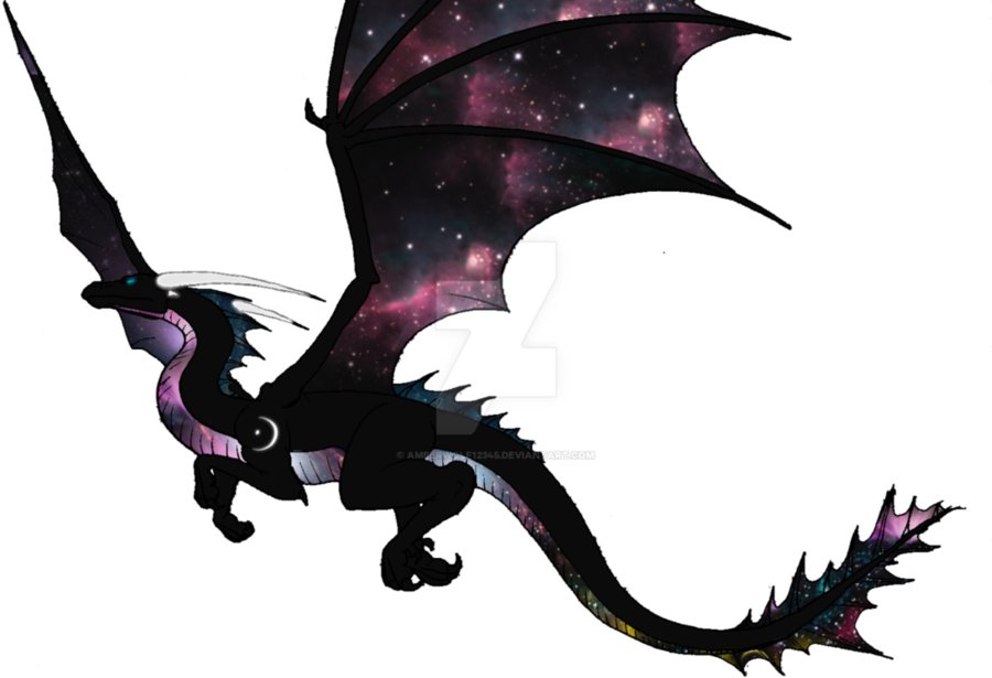 Galaxy Dragon Transparent Clipart Dragon Drawing - Dragon De La Galaxie (900x615), Png Download