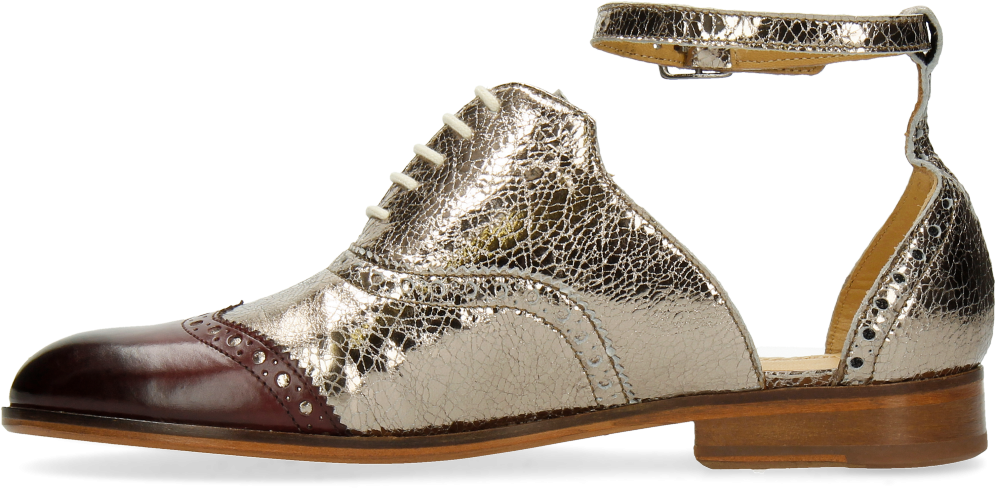 Derby Shoes Sally 70 Metal Burgundy Gold - Sneakers (1024x1024), Png Download