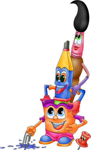 Ru - Crayons Frames Cliparts (302x500), Png Download