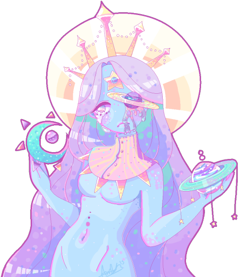 Galaxy Pastel Clipart - Pastel Goth Galaxies (490x570), Png Download