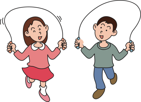 Jump Ropes Jumping Heart Skipping Rope - Clip Art Jumping Rope (469x340), Png Download