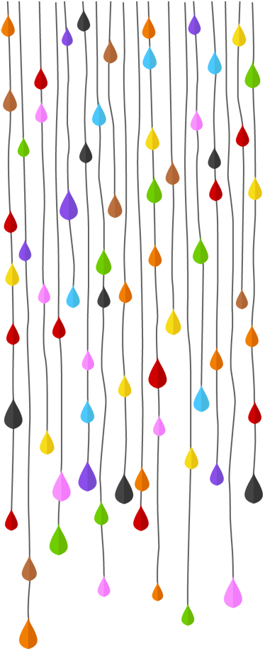 Vinilo Decorativo Tiras De Gotas - Tiras De Colores Png (374x914), Png Download