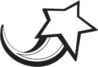 Estrella Fugaz Blanca Y Negra Clipart - Drawing Shooting Stars Clipart Black And White (400x400), Png Download