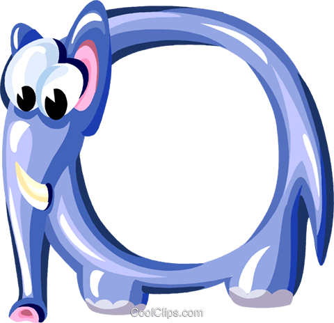 Cartoon Elephant Frame Royalty Free Vector Clip Art - Illustration (480x464), Png Download