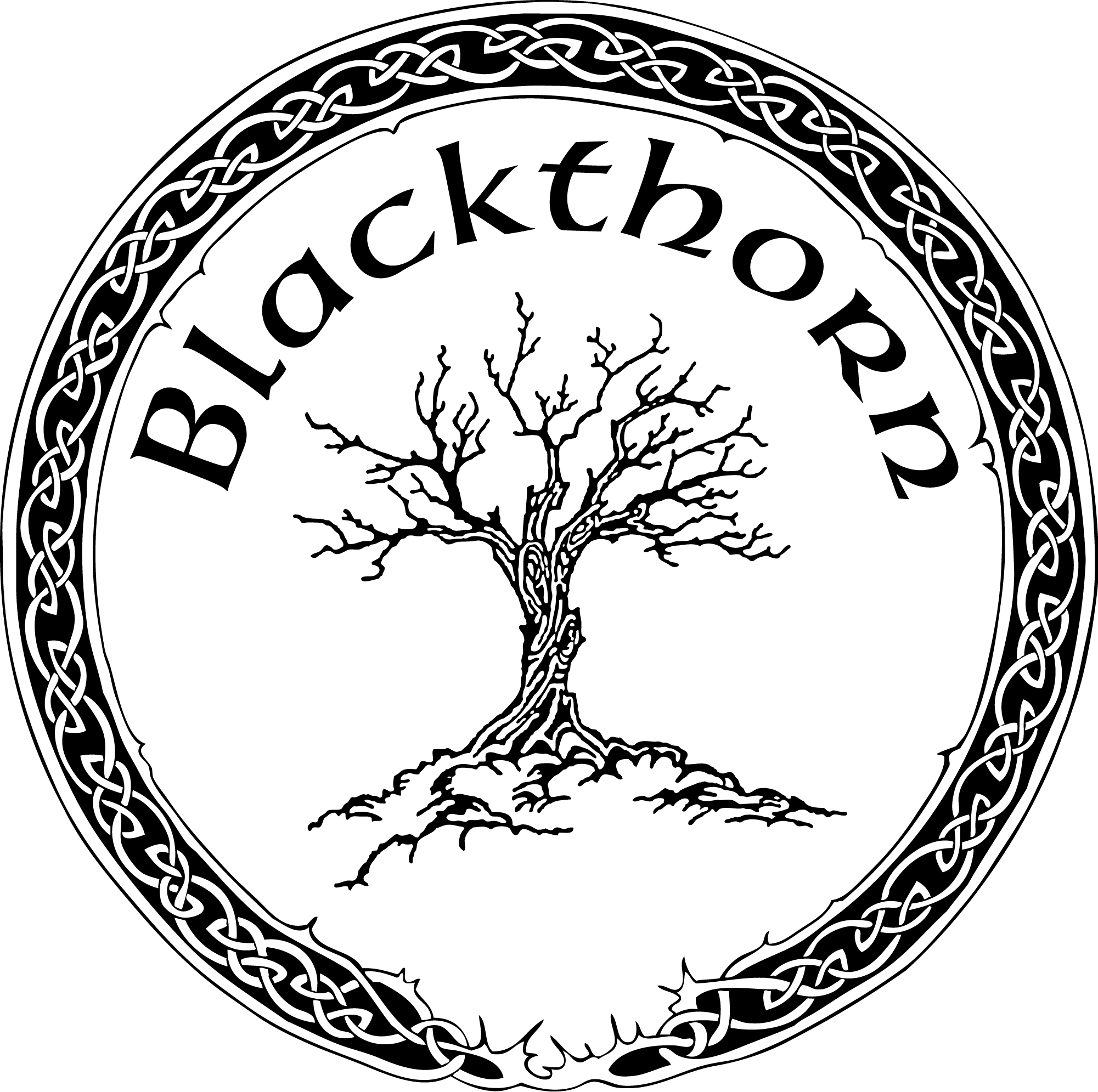 Blackthorn Logo Round - Blackthorn Drawing (2001x1991), Png Download