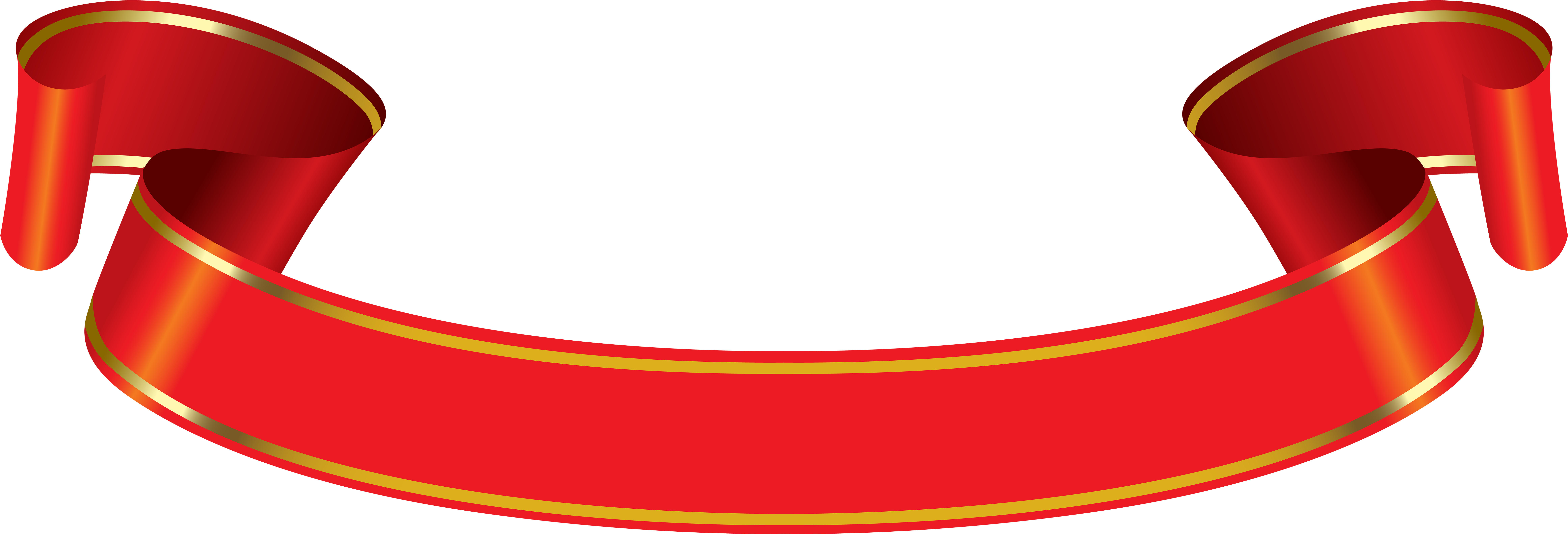 Banner Png Red Gold (8000x2820), Png Download