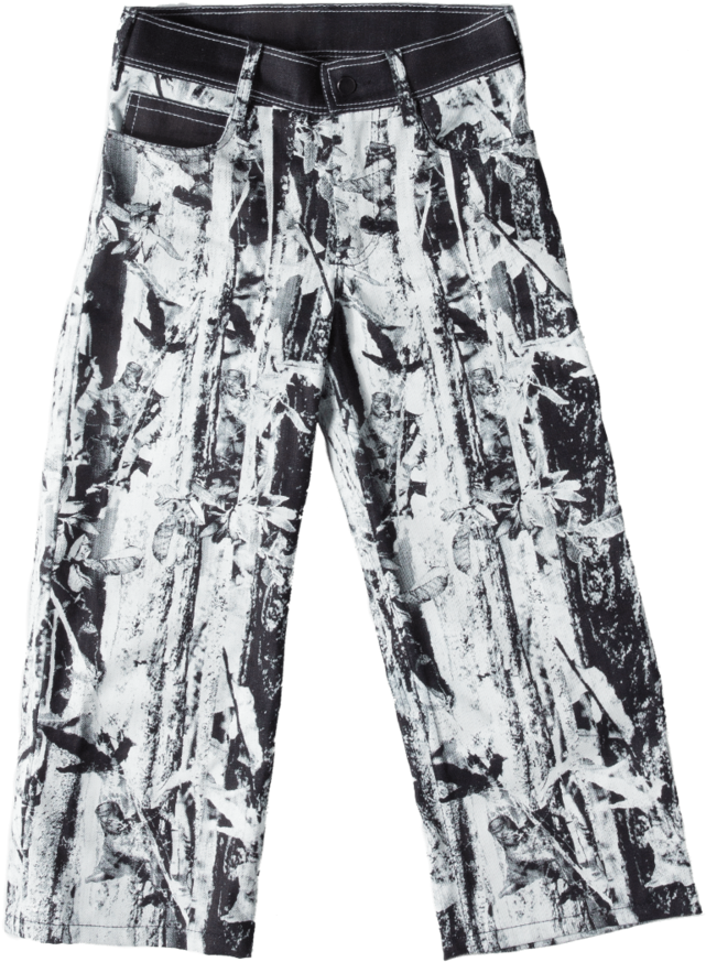 White Camo Cropped Jean (1000x1000), Png Download