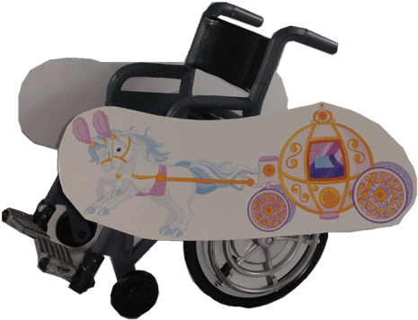 Fairy Tale Carriage Wheelchair Costume Child's - Stickers Carrosse De Princesse (480x480), Png Download