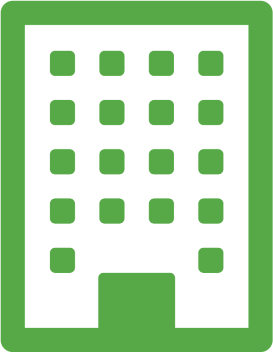 Speak-17 - Font Awesome Building Green (1000x771), Png Download