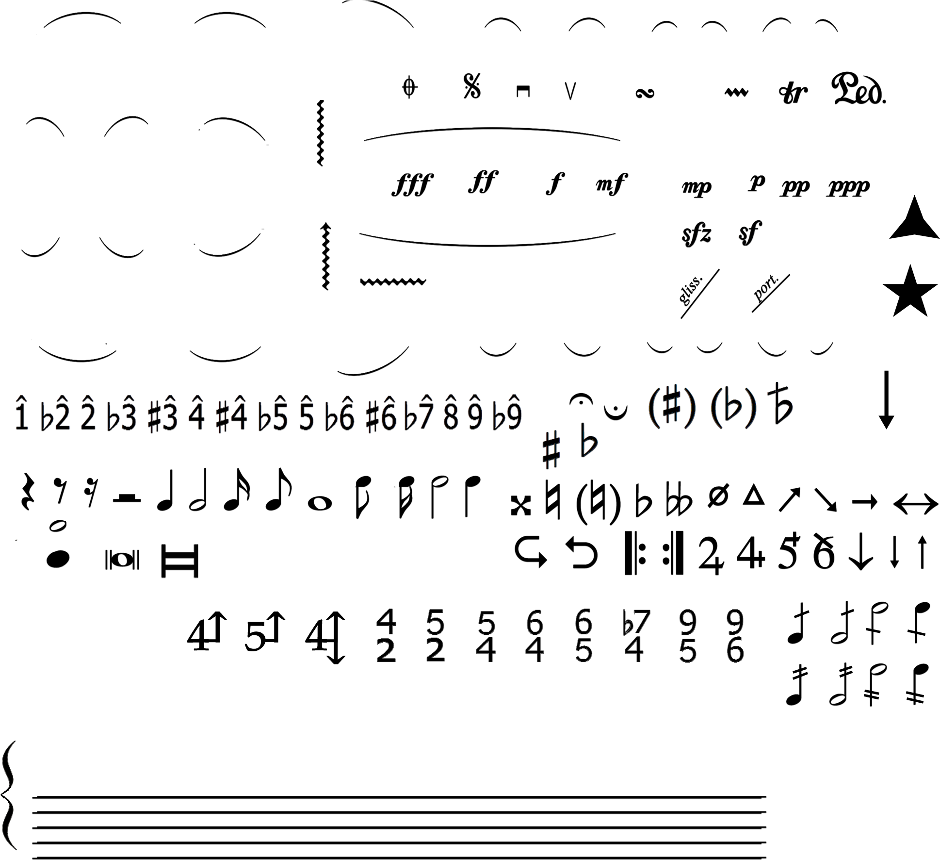 You May Also Find This Transparent Image File Useful - Music Font Numbers (2000x1895), Png Download