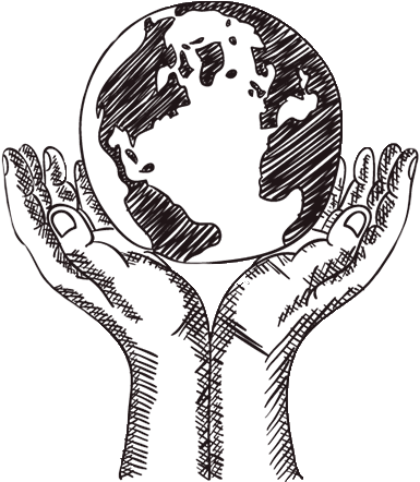 P1 Hands Globe - Beti Bachao Beti Padhao Painting (432x465), Png Download