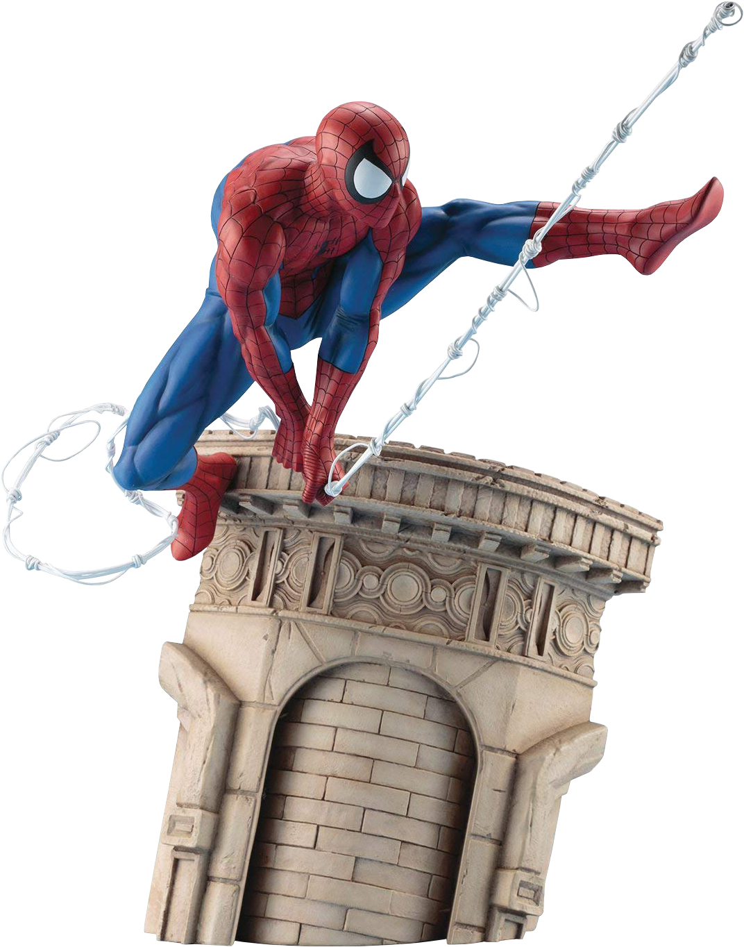 The - Spiderman Statue Web (1072x1364), Png Download