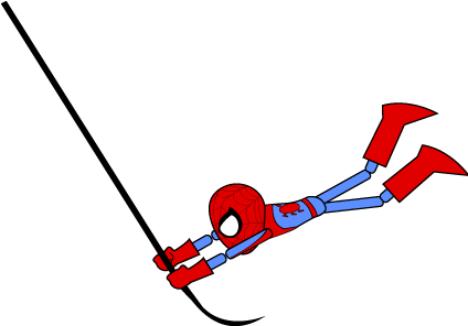 Spiderman Cartoon Swinging Download - Spiderman Animations (425x325), Png Download